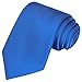 KissTies Royal Blue Satin Tie Solid Necktie Wedding Ties + Gift Box