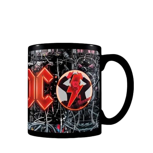 AC/DC Heat Change Mug – Official AC/DC Ceramic Mug with Heat-Activated Design, Iconic Band Logo Revealed with Heat, Perfect for Fans, Ideal for Hot Drinks, Great for Home or Office Use