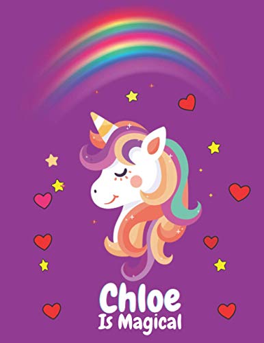 Chloe Is Magical: Personalized Sketchbook With Name , Cute Unicorn Sketchbook For Girls , Kids Sketchbook Notebook For Drawing Painting Sketching or ... Gift Idea For Girl Whose Name Is Chloe