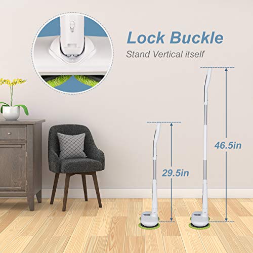 OGORI Electric Mops for Floor Cleaning Wood Floor Cleaner with 4 Reusable Microfiber Pads