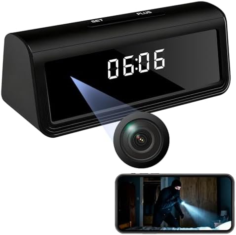 4K Hidden Camera Spy Camera Clock Wireless WiFi Home Security Sur...