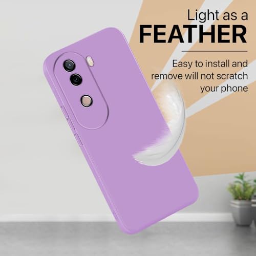 Image of Back Cover for Vivo V40e 5G / iQOO Z9s 5G | Full Camera Protection | Premium Liquid Silicon Case | Flexible Bumper Case for Vivo V40e 5G / iQOO Z9s 5G (Purple)