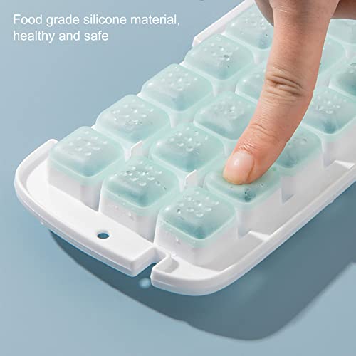 Bandeja para Hielo con Tapa y Cubeta, 24 Moldes Azul miniatura 4