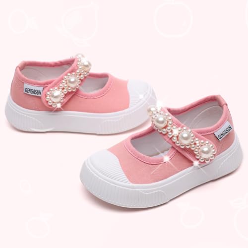 Girls Sneakers Kids High Top Casual Canvas Shoes with Hook & Loop Closure Gradient Color Pinky Heart2