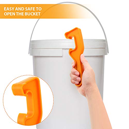 4 Pieces Plastic Bucket Lid Opener 5 Gallon Paint Can Opener Bucket Opener Wrench Tool Lid Remover For Home Industrial Use #TOP5