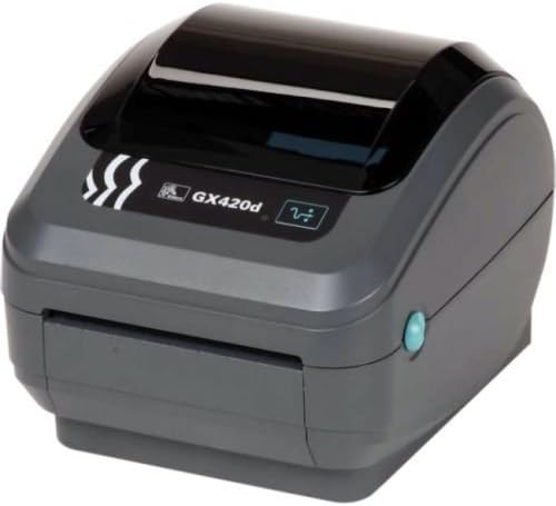 Zebra GX420d Direct Thermal Printer - Monochrome - Desktop - Label Print - 4.09" Print Width - 6 in/s Mono - 203 dpi - 8 MB - USB - Serial - Ethernet - 4.25" Label Width - 39" Label Length (Renewed)