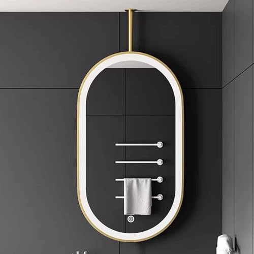 Miroir ovale LED rétroéclairé 3 couleurs pour illuminer et agrandir votre salle de bain