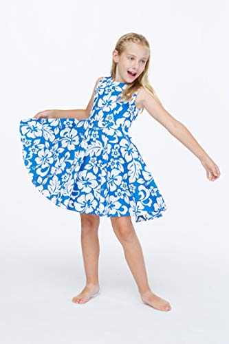Image of Hawaii Hangover Family Matching Clothes, Classic Vintage Hibiscus Blue | Family matching Hawaiian outfits, Classic Vintage Hibiscus Blue, 100% cotton, machine washable, tropical floral print, luaus