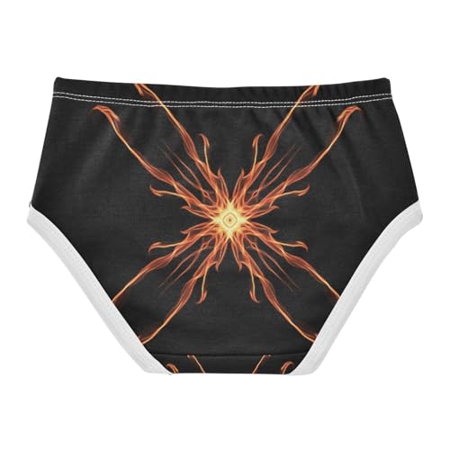 Girls' Underpants Kids Cotton Underwear Panties Briefs For Girl Age 2-8 Years Flame Pattern2