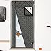 Beeveer 33''×80'' Rv Thermal Insulated Door Cover Magnetic Rv Door Insulation Curtain Blanket with Removable Transparent Window for Inside Camper Trailer Keeps Heat & Cold for Winter Out