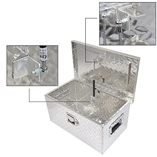 Lablt 1-3166587-305678 20 Inch Aluminum Diamond Plate Tool Box Organizer Silver thumb #4