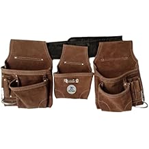 Zeluga 20-119 11 Pocket Rigger Heavy Duty Leather Tool Bag Kit, Brown