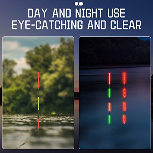 Foto von FONDUO LED Posen Angeln Angelposen Leuchtposen Kann die Farbe ändern, Wenn Fische Anbeißen, Kann Tagsüber Und Nachts Verwendet Werden (Bleiverbrauch 8g)