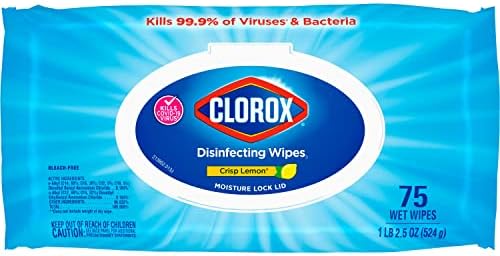 CloroxPro Disinfecting Wipes, Healthcare Cleaning and Industrial Cleaning, Clorox Disinfectant, Bleach Free Cleaning Wipes, Crisp Lemon, 75 Count - 31404