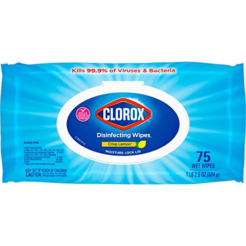Cloroxpro Disinfecting Wipes, Healthcare Cleaning And Industrial Cleaning, Clorox Disinfectant, Bleach Free Cleaning Wipes, Crisp Lemon, 75 Count - 31404 #TOP30