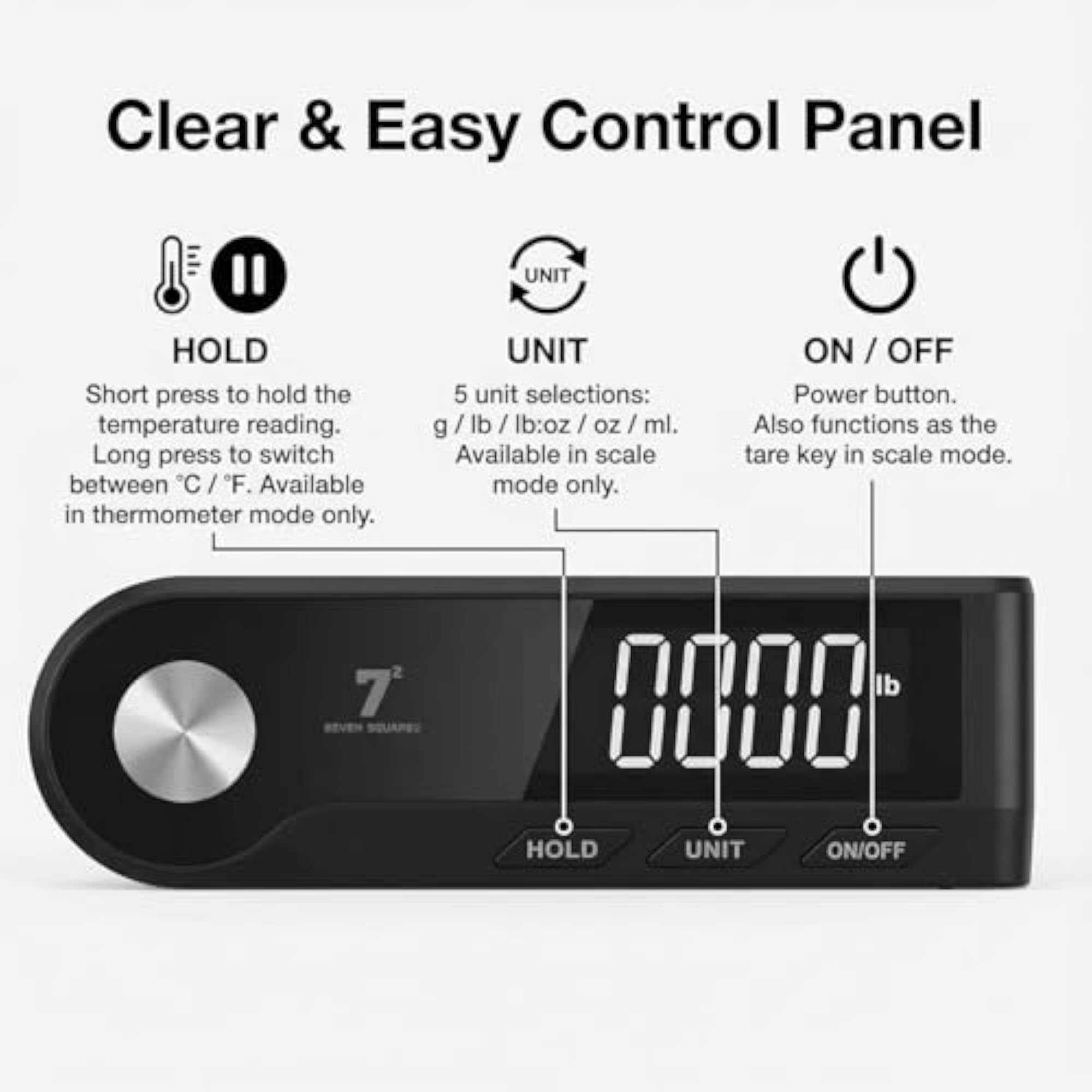 Dual Function Digital Kitchen Scale with LED Display