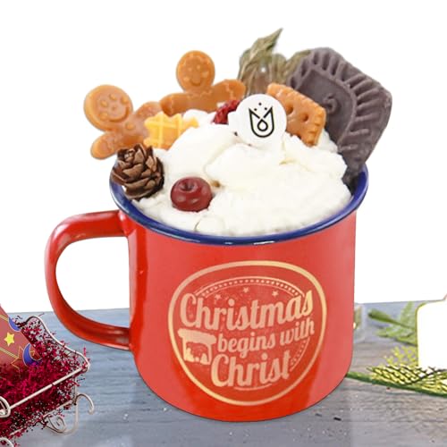 Bougies parfumées de Noël - Bougies de Noël en coupe à gâteau | Bougies de noël, bougies parfumées en forme de tasse à gâteau, bonhomme en d'épice pour la...