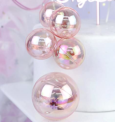 Balls Cake Toppers Bubble Balls Cupcake Cake Insert Topper Set For Wedding Anniversary Mother's Day Birthday Party Decoration Supplies 16Pcs #TOP1