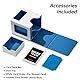 Mage Tech Card Deck Box für MTG Commander – Patentiertes Design, Commander Display, passend für 100 Doppelarmkarten, 35pt Card Brick & Dice Tray – Weiß/Blau