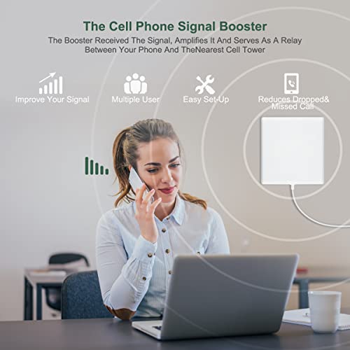Verizon Signal Booster Verizon Cell Phone Signal Booster At&T Signal Booster T Mobile Verizon Cell Booster For Home Att Cell Phone Booster 5G 4G Lte Band 12/13/17 All U.s Carriers Boost Data 5000Sqft #TOP2