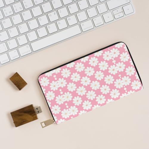 Monedero de mano largo con estampado de camelia y capacidad para móvil 6