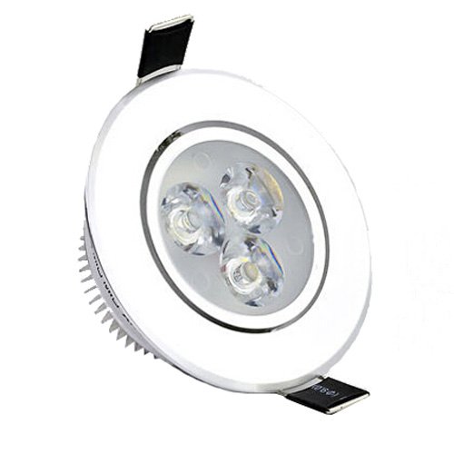 BRILLRAYDO 3W LED Ceiling Spot Light Fixture Bulb Flush Mounting Cabinet Recessed Frosted Glass Lamp Pure white