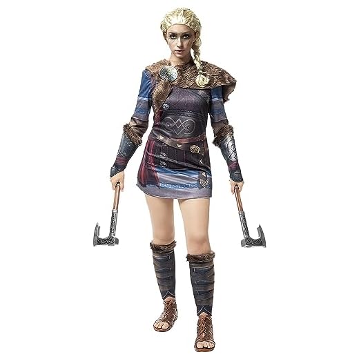 Funidelia | Assasin's Creed Valhalla Kostüm für Damen Games, Assassin's Creed - Kostüm für Erwachsene & Verkleidung für Partys, Karneval & Halloween - Größe M - L - Braun