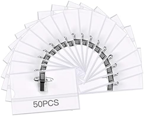 CKB Ltd® Set Of 50 Professional Clip On Clear Plastic ID Name - View #4