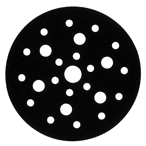3M Hookit Clean Sanding Disc Pad Hook Saver, 6' with 3/4' Center Hole, 25 Holes, Hook and Loop Attachment - For use on Vacuum Sanders - 20445, (Pack of 5)