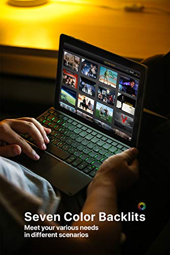 Inateck Surface Go Keyboard, Bluetooth 5.1, 7-Color Backlight, Compatible with Surface Go 1 and Go 2 (2020 New), KB02009 Black - Image 6