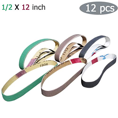 12 Pcs 1/2" x 12" Replacement Belt Kit for Work Sharp Original Knife