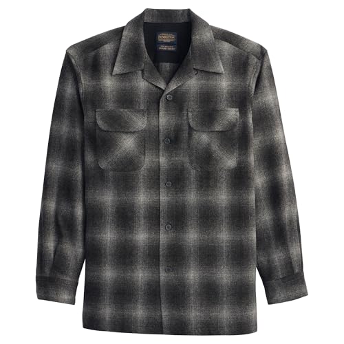 Pendleton Iconic Board Shirts for Men 100% Wool Spring-Ready Washable Surf Classic for Seasonal Layering Regular Fit Oxford Mix Ombre