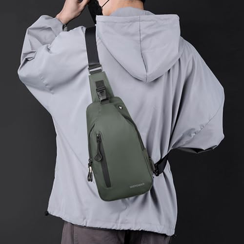 Crossbody Sling Backpack, Mens Cross Body Chest Bag Travel Hiking Daypack Adjustable Shoulder Strap Bags2