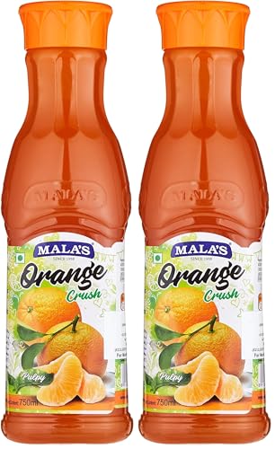 Image of Mala's Orange Crush, 750 ml Pet Bottle (Pack of 2)