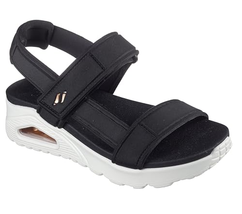 Skechers Sandales Uno Summer Stand2 pour femme, Bordure en nylon noir, 39 EU