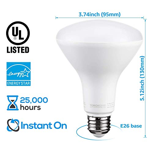 Torchstar High Cri Br30 Led Light Bulb, Cri90+, Dimmable, 11W(65W Eqv.), Flood Light Bulbs For Indoor Downlight Recessed Can Light, E26 Base, 5000K Daylight, Ul & Energy Star Listed, Pack Of 6 #TOP4