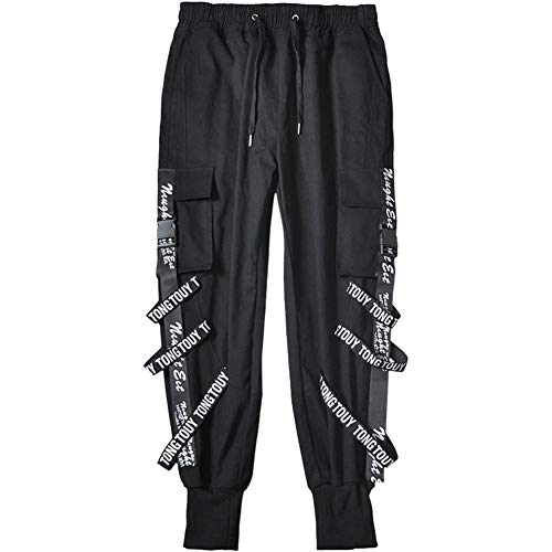 Astellarie Mens Hip Hop Jogger Cargo Pants Sport Harem Pants with Drawstring2