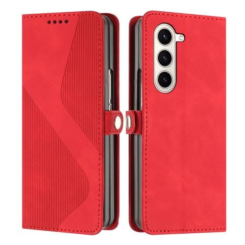 Étui Samsung Galaxy Z Fold 4 rouge housse portefeuille cuir aimanté