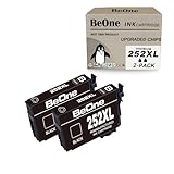 BeOne 252XL Ink Cartridges Remanufactured Replacement for Epson 252 XL T252 T252XL 2-Pack to Use with Workforce WF-3620 WF-3630 WF-3640 WF-7110 WF-7210 WF-7610 WF-7620 WF-7710 WF-7720 Printer (2 BK)