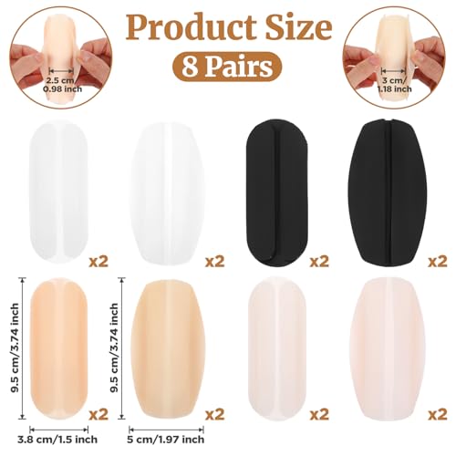 LXUEJIE 16 Pcs Bra Strap Pads, Silicone Bra Strap Cushions Anti Slip Bras Straps Holders Shoulder Protectors Pads for Reducing Bras Straps Discomfort