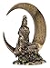 Guan Yin Sitting on Crescent Moon with Heart Sutra Statue Sculpture - Bodhisattva