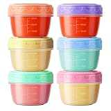 Eruinfang Gefrierdosen Klein Kleine Dosen mit Deckel Plastik Auslaufsicher Frischhaltedosen Einfrieren Beh&auml;lter Lebensmittelbeh&auml;lter Food Containers with Lids f&uuml;r Saucen Joghurt Obst Snacks