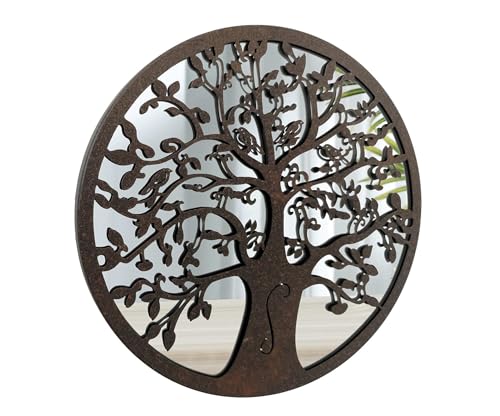 SIGNES GRIMALT Wanddekoration Zen: Baum des Lebens aus Metall und Spiegel, Durchmesser 60 cm