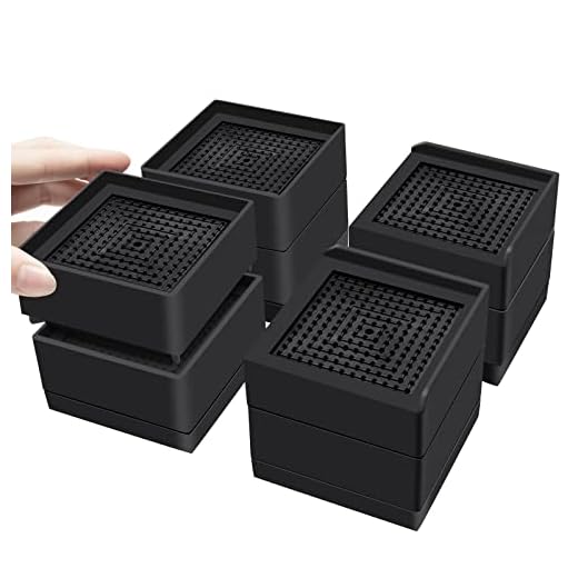 Flechazo Pack of 8 Furniture Bed Risers, 2 or 4 Inch Heavy Duty Adjustable Furniture Risers with Non-Slip Mats for Bed, Desk, Sofa and Table