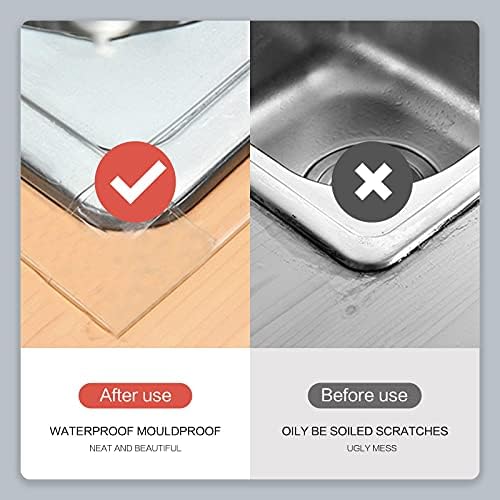 Transparent Bath Sealant Strip, Self Adhesive Caulk Strip Sealant Tape Waterproof Tape for Bathroom,Kitchen,Toilet,Bathtub,Wall Floor (3.2M X 38mm)