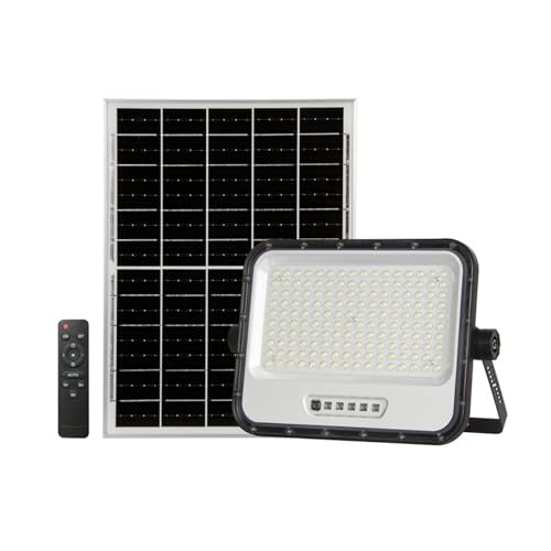 Jandei Foco Proyector LED Solar 300W 160leds 1600Lm Luz Blanca 6500K con Mando Panel Separado IP65