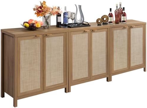 Irontar Kitchen Storage Cabinet – Sideboard Buffet With Doors & Drawer, Black Console Table