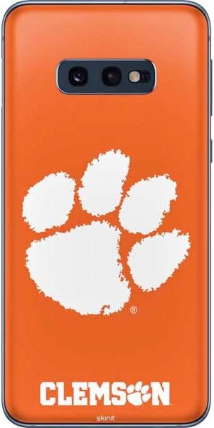 Skinit Decal Phone Skin Compatible with Galaxy S10e - Officially Licensed Clemson University Tiger Print Purple Design