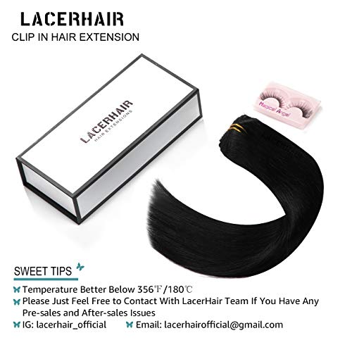 image for Lacer New Version Thick Hair Extensions Clip in Human Hair Full Head S