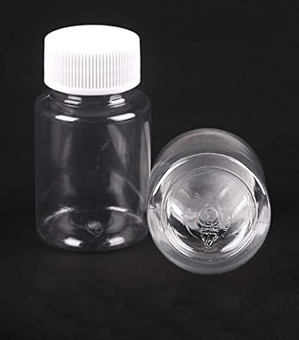 12 Pcs 100 ml Empty Clear Plastic Bottles with White Screw Caps Portable Storage Containers for Liquids Chemicals Powders and Solid Samples